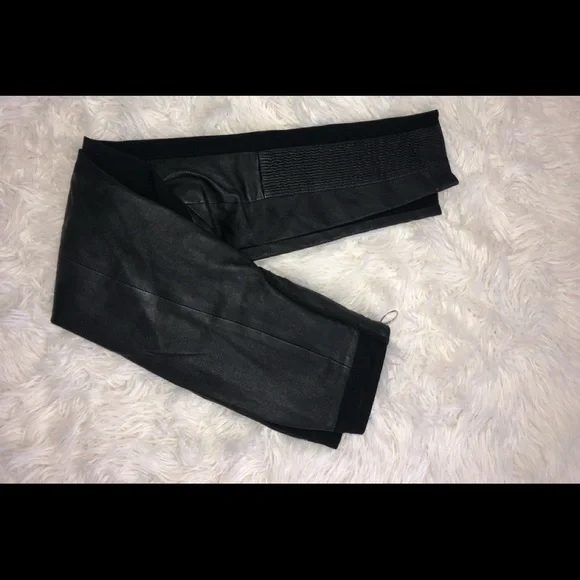 Yigal Azrouel Leather Moto Leggings Pants - Picture 9 of 9